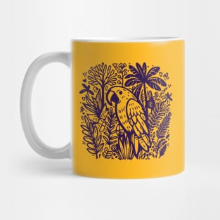 Flying parrot and plants Mug